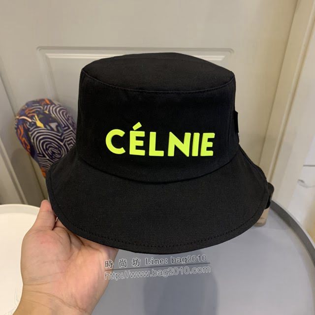 CELINE新品女士帽子 賽琳立體彩虹字母炫彩系列漁夫帽  mm1622